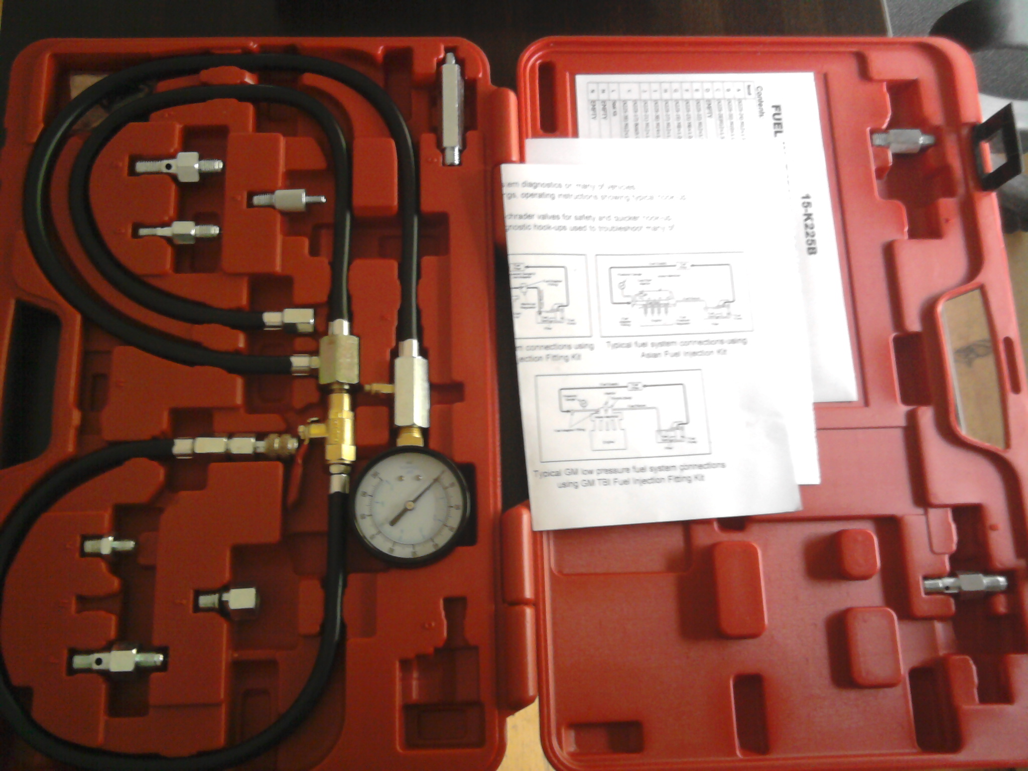  Manometer Fuel Injection Pressure Tester Gauge Kit 
